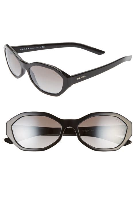 56mm gradient geometric sunglasses prada|Prada 56mm Gradient Rectangular Sunglasses .